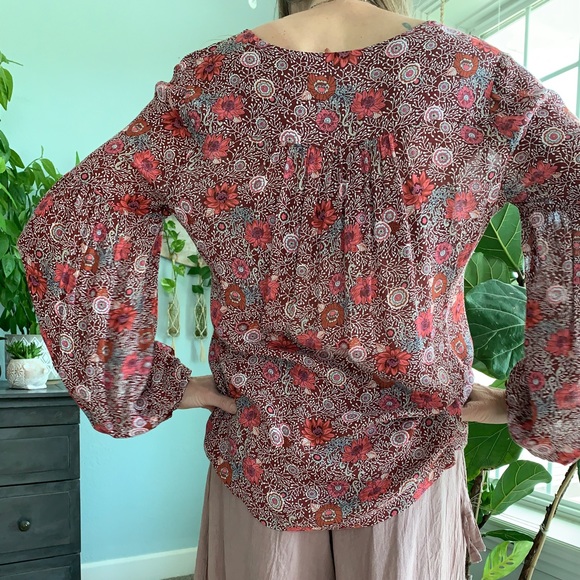 Lucky Brand Floral Button Down Blouse - Picture 3 of 4